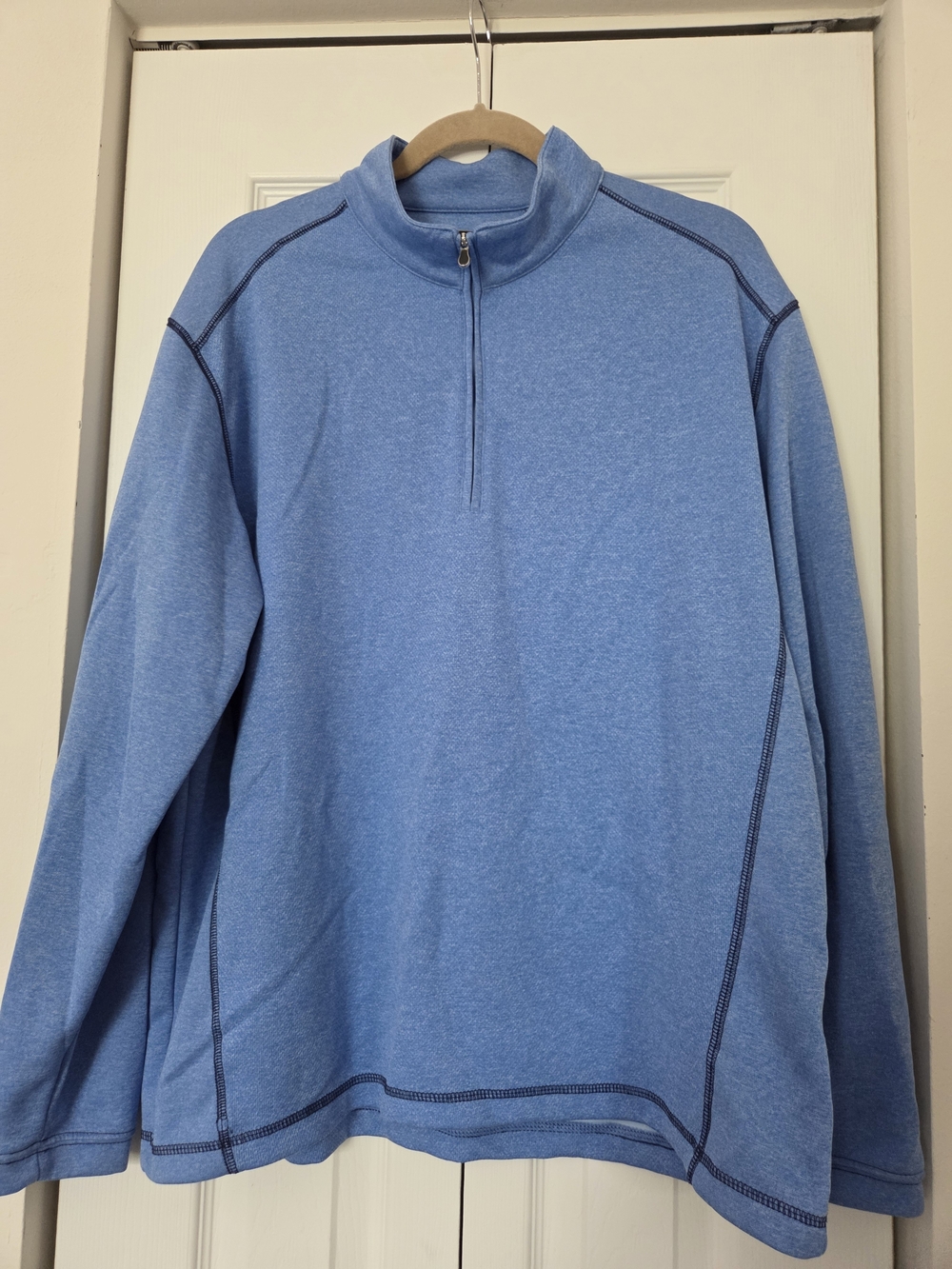 Pebble Beach Light Blue Men's Quarter-Zip Pullover